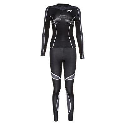 Printed Long Sleeve Yoga Set