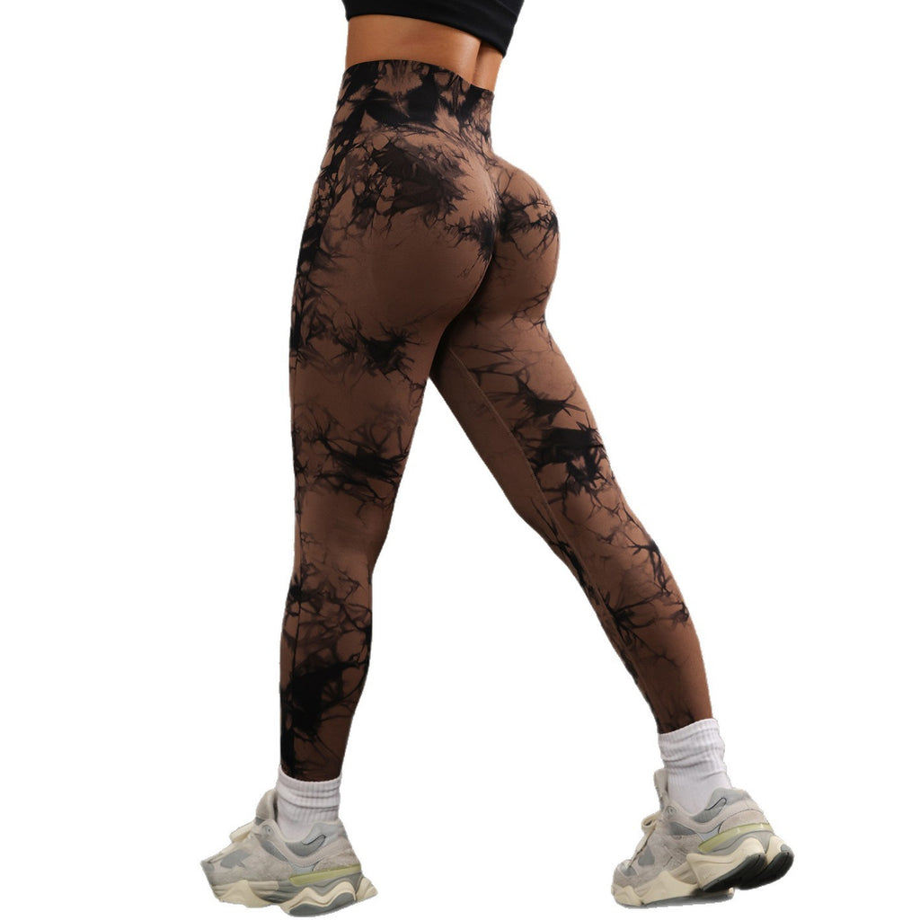High-Waist Tie-Dye Yoga Leggings