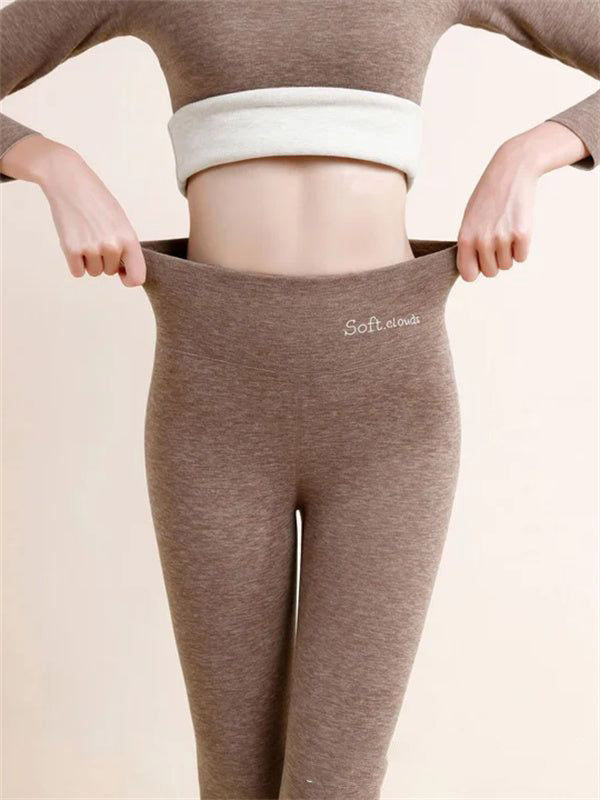 Women’s Thermal High Waist Leggings – Fleece-Lined Shark Pants for Winter