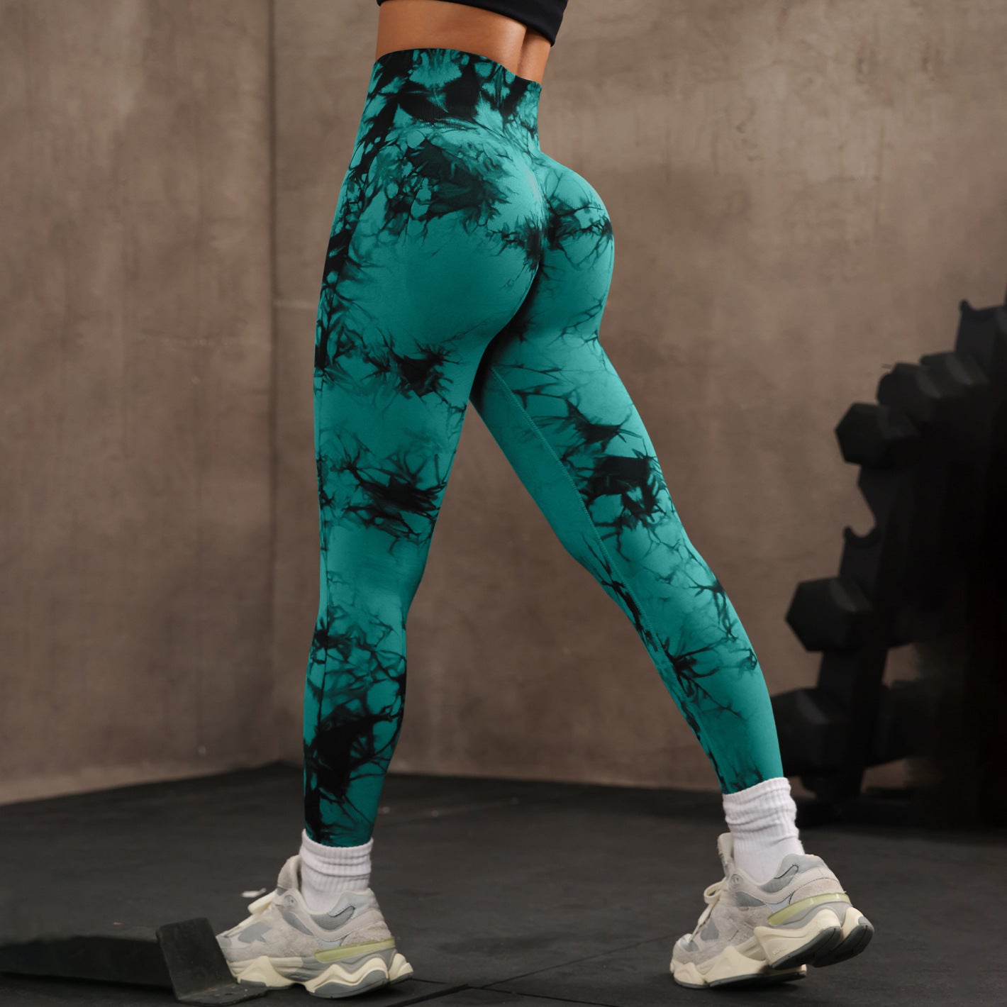 High-Waist Tie-Dye Yoga Leggings