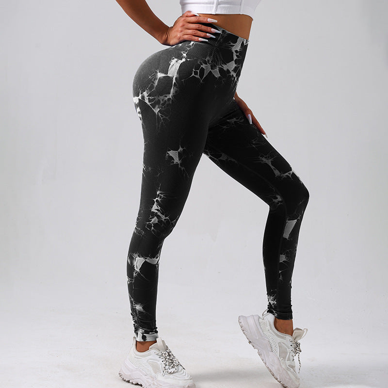 High-Waist Tie-Dye Yoga Leggings