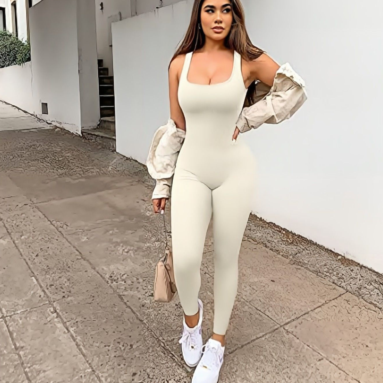 Sexy Tight Quick-drying Shoulder Strap Yoga Jumpsuit