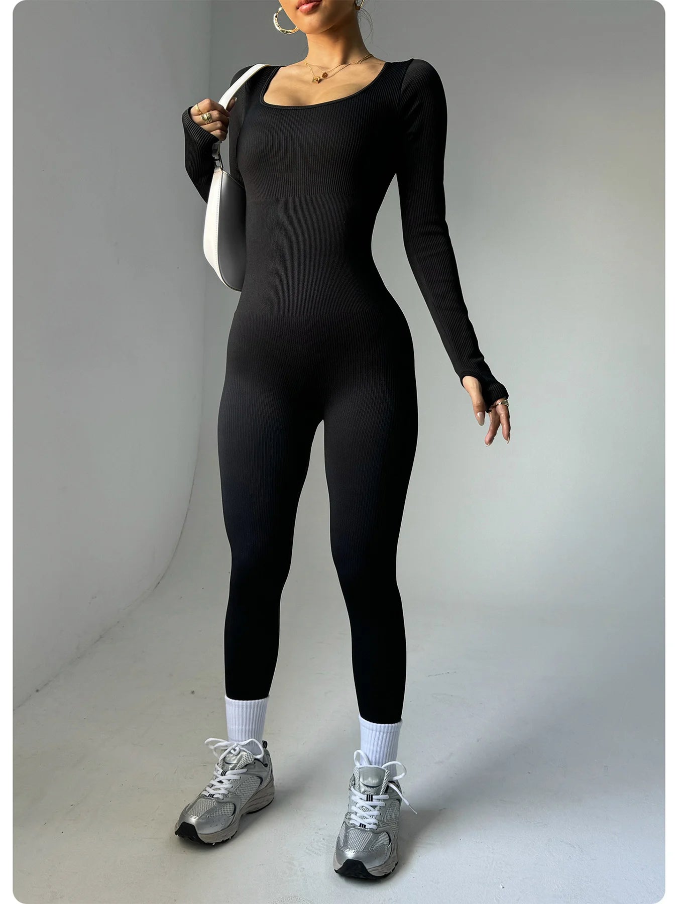 Women’s Seamless Yoga Jumpsuit – Long Sleeve