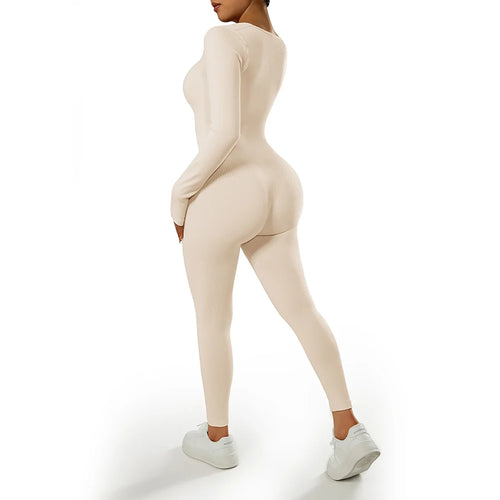 Women’s Seamless Yoga Jumpsuit – Long Sleeve