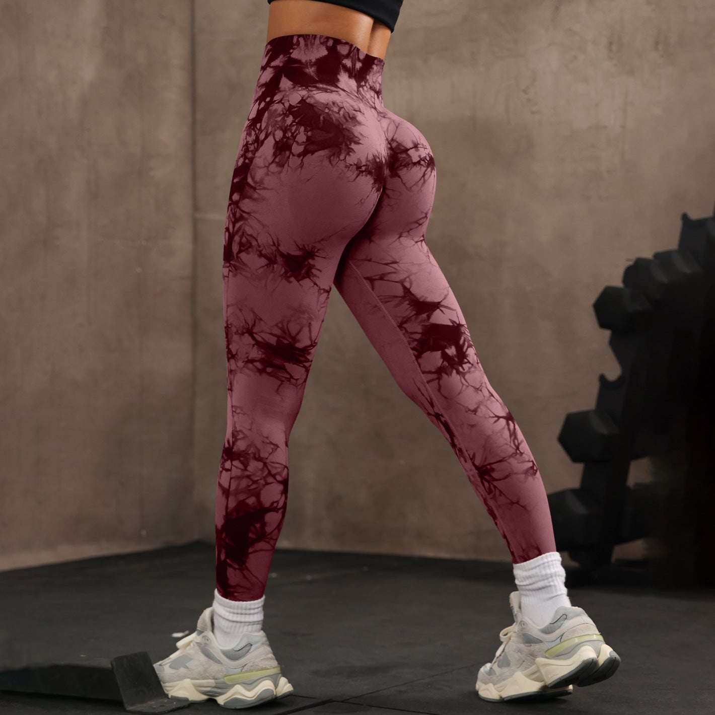 High-Waist Tie-Dye Yoga Leggings