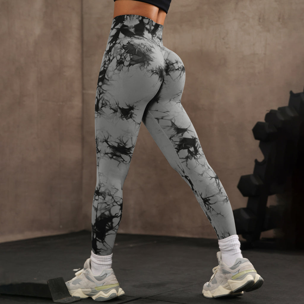 High-Waist Tie-Dye Yoga Leggings